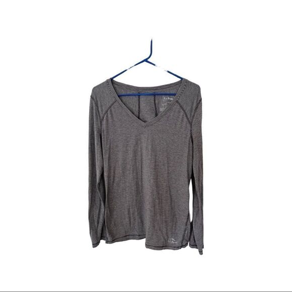Ll bean | woman’s active long sleeve v-neck top - Picture 1 of 5